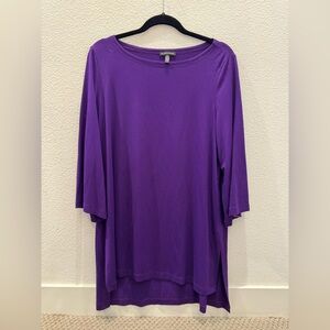 Eileen Fisher purple jersey tunic top